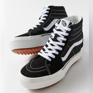 Vans Sk8-Hi Stacked(Limited Edition) Platform Sneakers in “Classic Black//Wave”